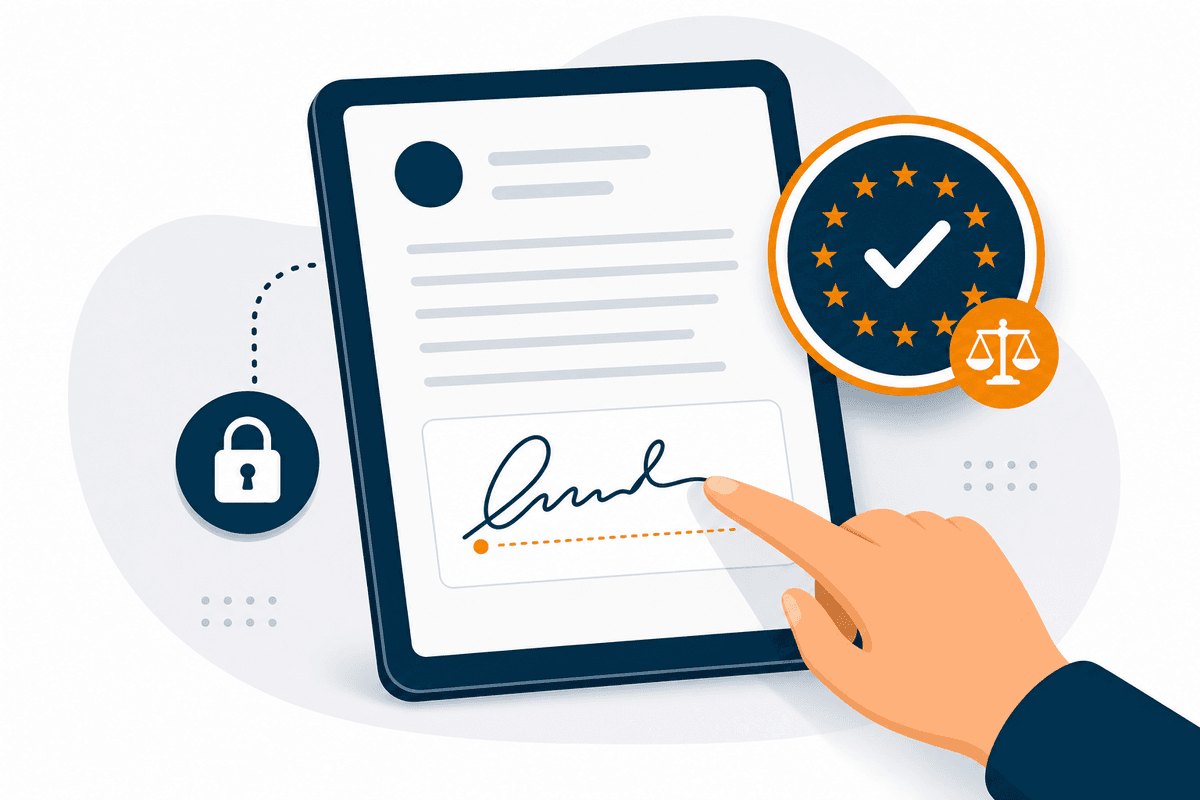 Signature électronique eIDAS sur tablette