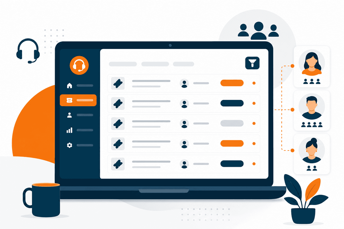 Tableau de bord de tickets multi-clients