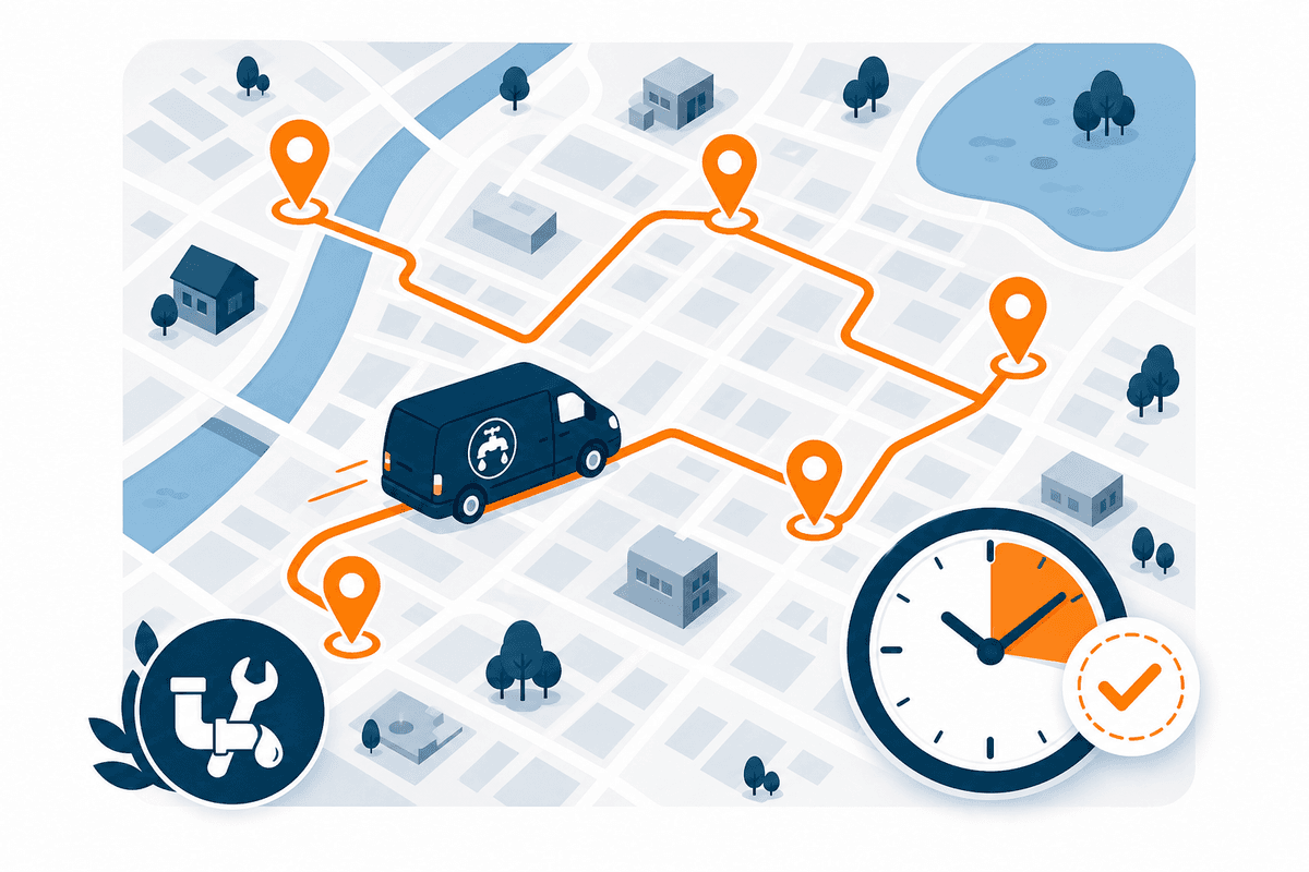 Optimisation des tournées de plomberie sur carte