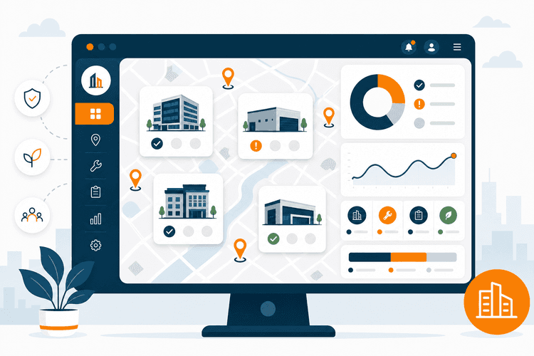 Tableau de bord multi-sites de facility management